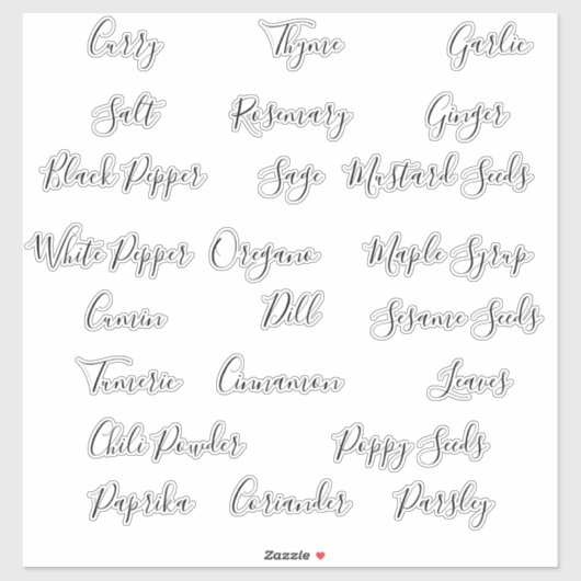 Kräuter Gewürze Pantry Storage Kanister Labels (Blatt)