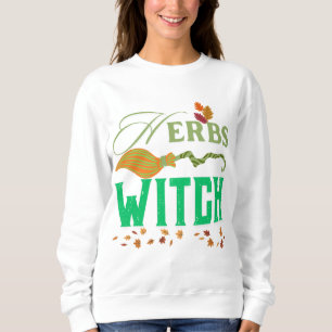 Kräuter Hexe Design Sweatshirt