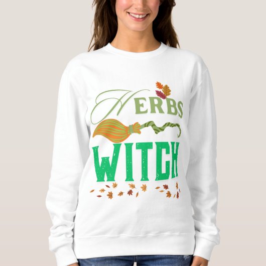 Kräuter Hexe Design Sweatshirt (Vorderseite)