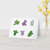 Kräuter in Aquarellen Karte (Gelbe Blume)