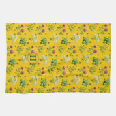 Kräuter in Bienen Golden Yellow Geschirrtuch (Horizontal)