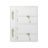 Kräuter Lemons Mini Binder No Lines Rezept Seiten Notizblock (Rotiert)