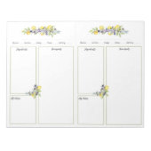 Kräuter Lemons Mini Binder No Lines Rezept Seiten Notizblock (Vorderseite)