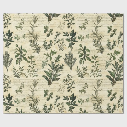 Kräuter Mix Geschenkpapier (Flach)