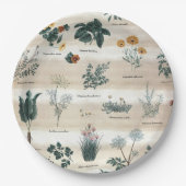 Kräuter Pflanze Blume Pappteller (Vorderseite)