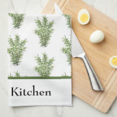 Kräuter Rosemary Kitchen Greenery Watercolor Rusti Geschirrtuch (Viertel Falte)