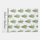 Kräuter Rosemary Kitchen Greenery Watercolor Rusti Geschirrtuch (Horizontal)