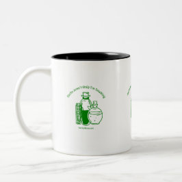 Kräuter sind nicht nur zum Rauchen von Kaffee-Tass Zweifarbige Tasse