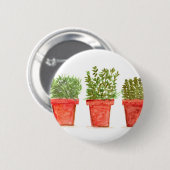 Kräuter Thymian Rosmarin Minze Button (Vorne & Hinten)