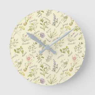 Kräuter und Gewürz-Uhr Runde Wanduhr