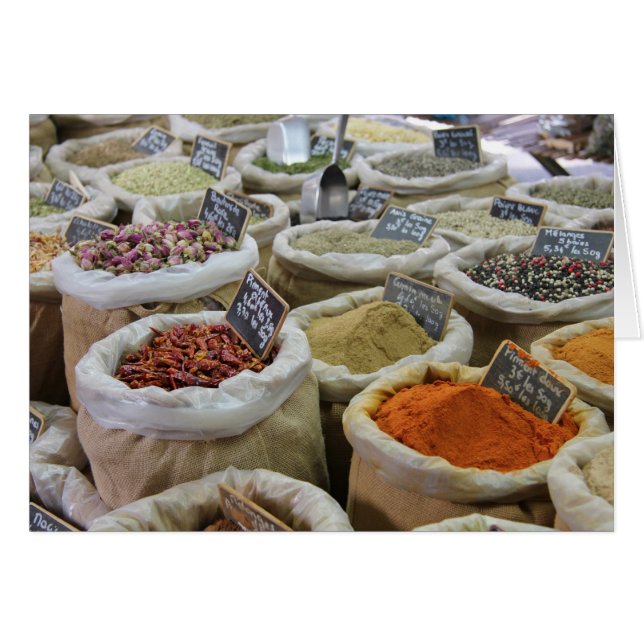 Kräuter und Gewürze auf dem französischen Markt (Vorderseite (Horizontal))