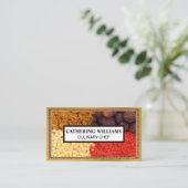 Kräuter und Gewürze | Goldrahmen Visitenkarte (Stehend Vorderseite)