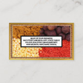 Kräuter und Gewürze | Goldrahmen Visitenkarte (Rückseite)