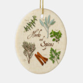 Kräuter und Gewürze Keramik Ornament (Rechts)