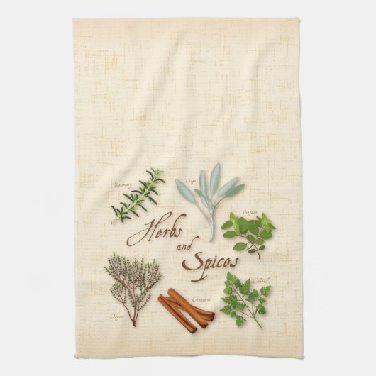 Kräuter und Gewürze Küchentücher (Vertikal)