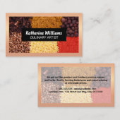 Kräuter und Gewürze | Kulinarische Kunst Visitenkarte (Vorne/Hinten)