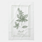 Kräuter und Gewürze Pflanze Basil Grünes Küchentuc Geschirrtuch (Vertikal)