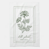 Kräuter und Gewürze Pflanze Dill Green Kittuch Geschirrtuch (Vertikal)