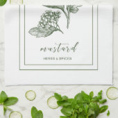 Kräuter und Gewürze Pflanze Mustard Green Kittuch Geschirrtuch (Gefaltet)