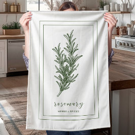 Kräuter und Gewürze Pflanze Rosemary Green Geschirrtuch