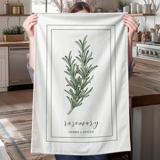 Kräuter und Gewürze Pflanze Rosemary Green Geschirrtuch