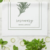 Kräuter und Gewürze Pflanze Rosemary Green Geschirrtuch (Gefaltet)