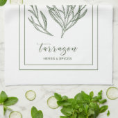 Kräuter und Gewürze Pflanze Tarragon Green Geschirrtuch (Gefaltet)
