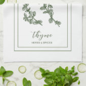 Kräuter und Gewürze Pflanze Thyme Grünes Küchentuc Geschirrtuch (Gefaltet)