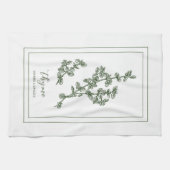 Kräuter und Gewürze Pflanze Thyme Grünes Küchentuc Geschirrtuch (Horizontal)