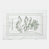 Kräuter und Gewürze Pflanze Zimt Grün Geschirrtuch (Horizontal)