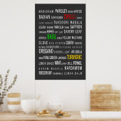 Kräuter und Gewürze Poster (Küche)