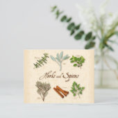 Kräuter und Gewürze Postkarte (Stehend Vorderseite)