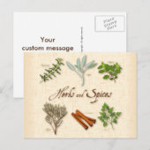 Kräuter und Gewürze Postkarte (Vorne/Hinten)