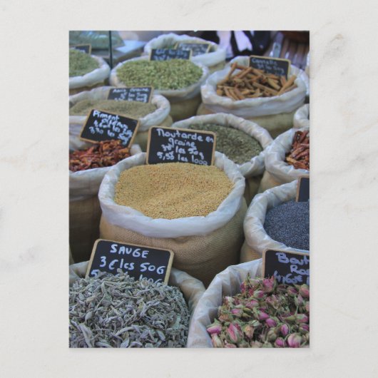 Kräuter und Gewürze Postkarte (Vorderseite)
