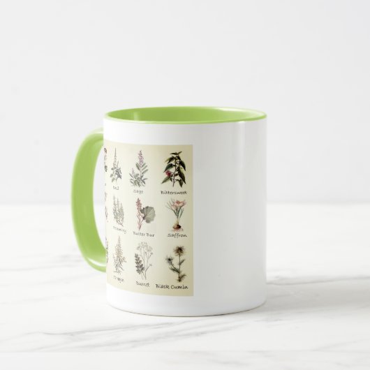 Kräuter und Gewürze Tasse (Vorderseite Links)