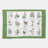 Kräuter und Gewürze, vollfarbige Illustrationen Handtuch (Horizontal)