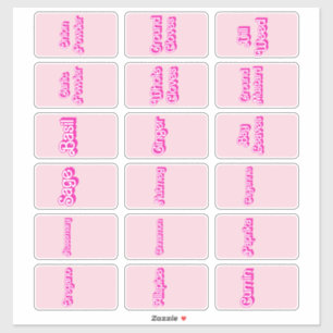 Kräuter- und Gewürzmarken Aufkleber