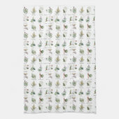 Kräuter- und Gewürzmedley Geschirrtuch (Vertikal)