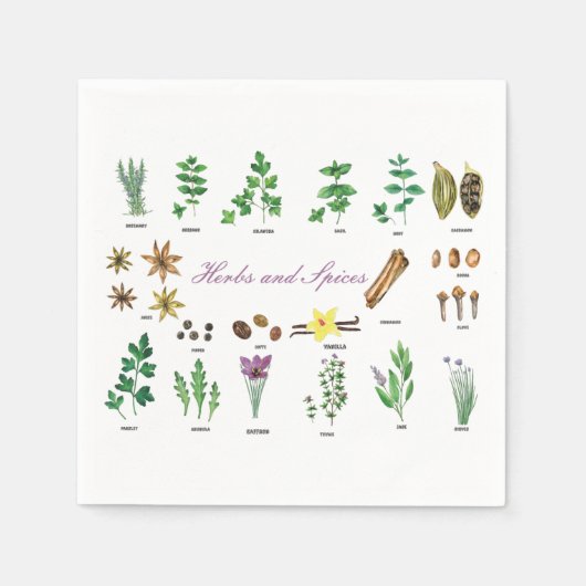 Kräuter- und Gewürznacken Serviette (Vorderseite)