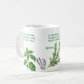 Kräuter und Lavendel Kaffeetasse (Vorderseite Links)