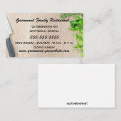 Kräuter und Messer auf einem Schneiderboard Visitenkarte (Vorne/Hinten)