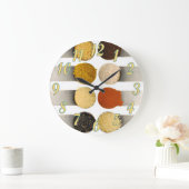 Kräuter und Pulver Große Wanduhr (Zuhause)