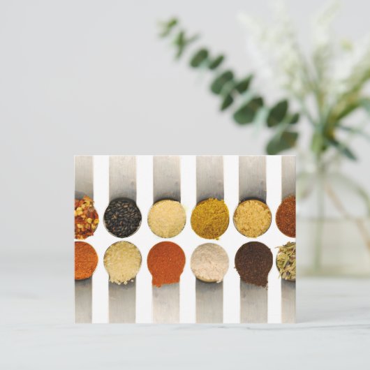 Kräuter und Pulver Postkarte (Stehend Vorderseite)