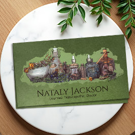 Kräuter und Zeichnend Zinkturen Visitenkarte