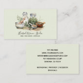 Kräuterapothecary Watercolor Visitenkarte (Vorne/Hinten)