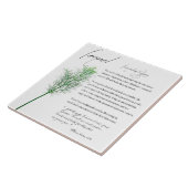 Kräuterapothekar: Fennel | KERAMIK Fliese (Seite)