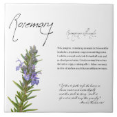 Kräuterapothekar: Rosemary | Botanischer Tile Fliese (Vorderseite)