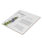 Kräuterapothekar: Rosemary | Botanischer Tile Fliese (Seite)