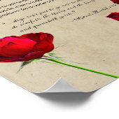 Kräuterapotheke: Rose | Botanisches Poster (Ecke)