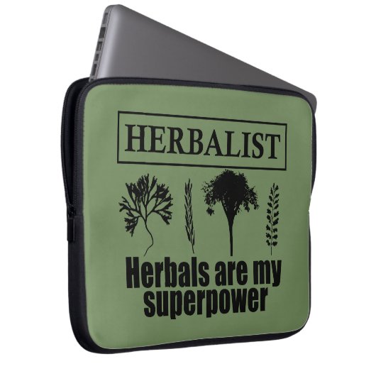 Kräuterarten Laptopschutzhülle (Vorne Rechts)